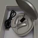 Wentronic Open Ear Headphones, Wireless Earbuds Bluetooth 5.4 with Digital Display, Secure Earhook, 48H Playtime, Enhanced Sound, Clear Calls, IP55 Waterproof Ultra-Light Sports Headphones - Silver