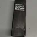 Whipped Cream Dispenser,Aluminum 500ml Whipped Cream Maker,3 Decorating Nozzles,1 Brush,1 Storage Bag,withou N2O Charger,Black