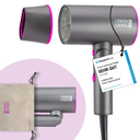 LEBENLANG Ionic Hair Dryer 2100W - Anti-Split End with Cold Air Mode - Foldable Travel Hair Dryer Small - Ionic Hair Dryer - Professional Hair Dryer - Grey-Pink 