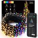 Brizled Smart Christmas Lights, 66FT 200 LED Color Changing Christmas String Lights App & Voice Control, Dimmable Warm White & Multicolor Xmas Tree Lights Music Sync for Indoor Outdoor Wedding Party