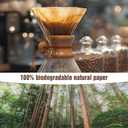 200 Count Cone Coffee Filters #4, Clinuse Unbleached Size 04 Coffee Filters 8-12 Cup, Disposable Natural Paper Filters, No.4 Cone Filters for Ninja, Cuisinart, Pour Over and Drip Coffee Maker