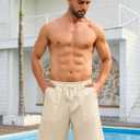 Mens Shorts Casual for Summer Beach Cotton Drawstring Stretch Twill Chino Golf Shorts Elastic Waist with Pockets (XXL)