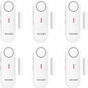 TECKNET Door Alarms for Kids Safety, Window Alarm Pool Alarms Door Alarm for Home Security, 2-in-1 Alarm & Chime, 3-Level Volume Control, Wireless Alarm for House Hotel Cars Sheds Caravans (6 Pack)
