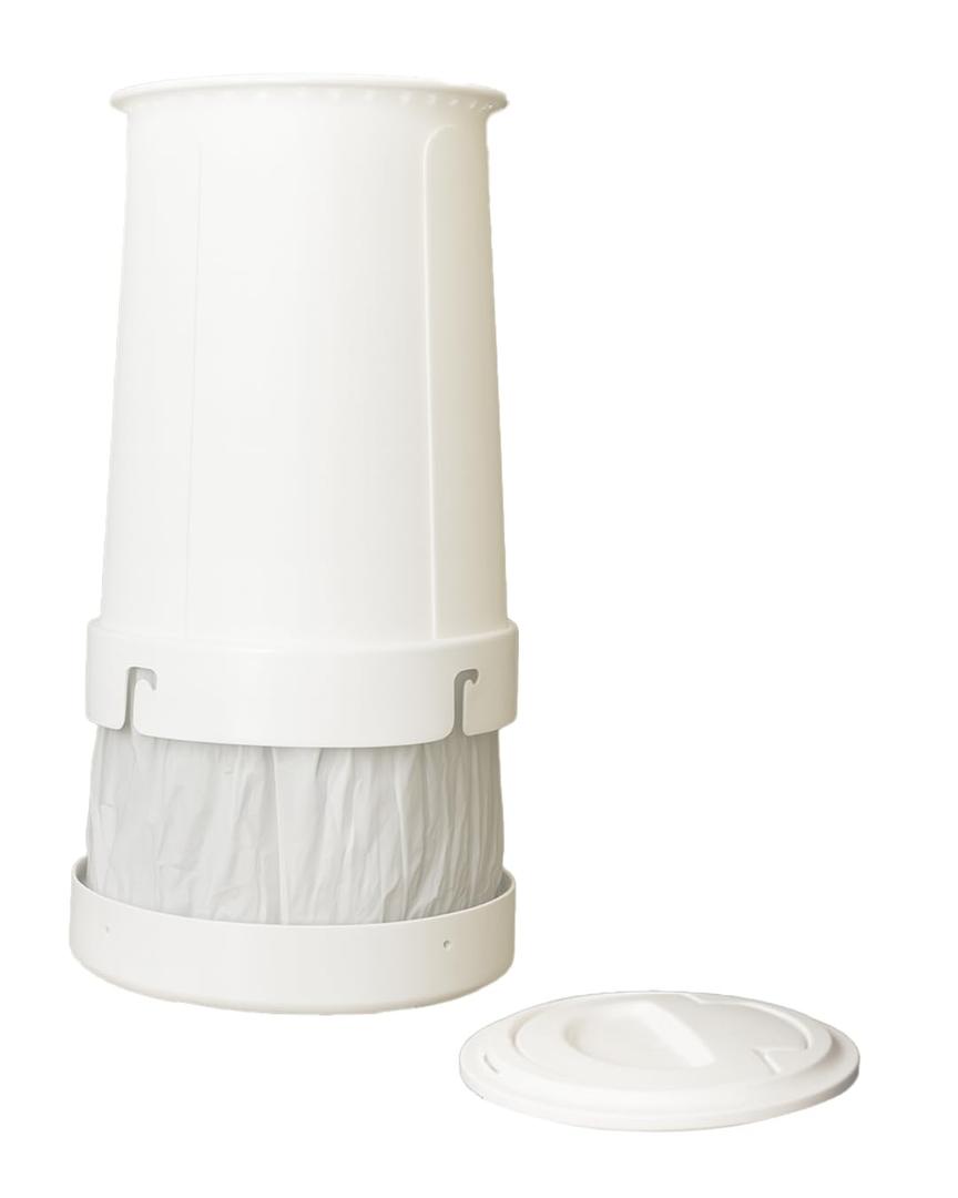 Toocan Trashcan - Ice White -13 Gallon Trash Can with Removable Base & Lid  Patented Design, 40% More Space, Uses Standard Bags, Easy to Clean for Home or Office