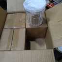 Glass Cups with Lids, 14oz Drinking Glasses, Glassware Set of 4, Glass Tumblers, Food Storage Jars