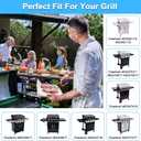 Adviace Grill Replacement Parts for Charbroil Performance 4 Burner 463347017, 463335517, 463342119, 463376017, G470-0002-W1, G470-0003-W1, 18 Cast Iron Grates, Heat Plates, Burners Parts