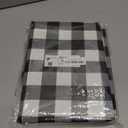 Smiry Rectangle Table Cloth, Waterproof Vinyl Tablecloths with Flannel Backing, Wipeable Buffalo Plaid Table Cover for Picnic, Indoor and Outdoor (Black & White, 60"x84")