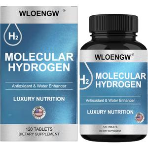 Hydrogen Water Tablets with Magnesium - H2 Molecular Tabs for Drinking Water, Non-GMO, Gluten-Free & Vegan - Supports Energy - 120 Tablets (60 Servings)
