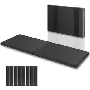 JOMOQ Gym Wall Pads 2" Thick Foam Wall Panels Wall Mats For Gym | High-Density Foam Tear-Resistant Waterproof 8 strips 4.33 inch Wide Hook-And-Loop Tape
