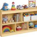 SONGMICS Kids' Toy Storage Shelf, Montessori Shelf with 5 compartments, 11.8 x 44.2 x 25.6 inches