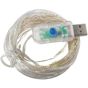 Fengyan Landscape Lights Led Light Outdoor LED USB String Lights Remote Control Fairy Festoon Garland on Window New Year Christmas Decorations LED Street Lamp (5M Powered by USB, Warm White)