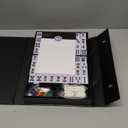 Yellow Mountain Imports Japanese Riichi Mahjong Set - Large White and Green Tiles, Vinyl Case - Includes East Wind Tile, Betting Sticks, and Dice