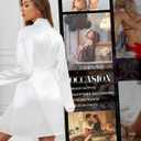 RSLOVE Women’s Satin Sleepwear Set – 2 Piece Lace Cami Nightgown and Long Sleeve Robe Sexy Silk Pajamas Lingerie for Women