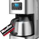 Mueller Ultra Brew Thermal Coffee Maker, 8 cup (34oz) Carafe, Keep Warm, Auto Shut-Off, LCD Display Coffee Machine, Programmable, Delay Brew Function, Stainless Steel