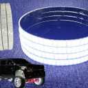 Lighting - 15.5" Quad Row Cold White Wheel Well Lights Dance Music Voice APP Solid Color 4Rolls LEDs Brightest Tire Rings Lighting Off-Road Bluetooth Control for Truck Car SUV Pickup Vehicle
