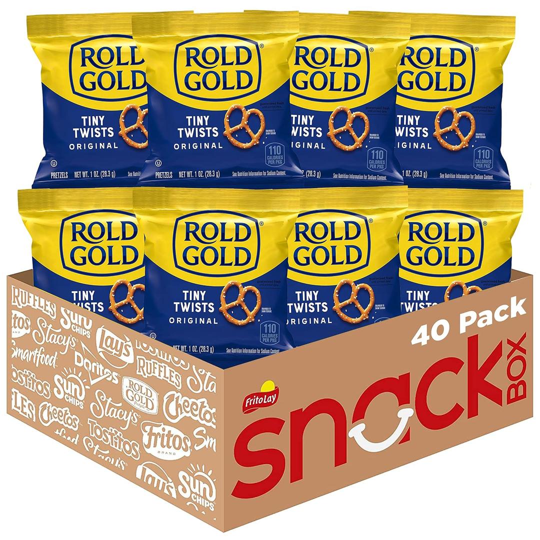 Rold Gold Tiny Twists Pretzels, 1 Ounce (Pack of 40) (EXP 06/30/26)