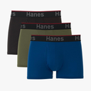 Hanes Total Support Pouch Men's Boxer Brief Underwear, Anti-Chafing, Moisture-Wicking Odor Control, 3-Pack M black/blue/green