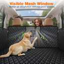 AM Home DOG CAR SEAT COVER UNIVERSAL SIZE 5 LAYER WATERPROOF FABRIC, 
5 in 1 Dog Car Seat Cover for Back Seat, Waterproof Dog Hammock with Mesh Window and Side Flap Pet Car Seat Protector Dogs Backseat Cover for Cars, Mid-Size SUVs & Trucks
