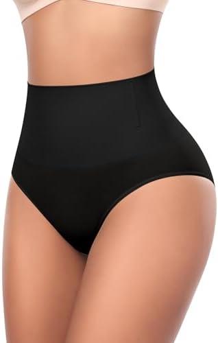Werena Tummy Control Shapewear Underwear for Women High Waisted Body Shaper Panties Shaping Briefs L Black (Mid Rise)