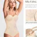 BRABIC Bodysuit Shapewear for Women Tummy Control Dress Backless Bodysuit Tops Body Shaper with Built-in Bra (Beige, Medium)