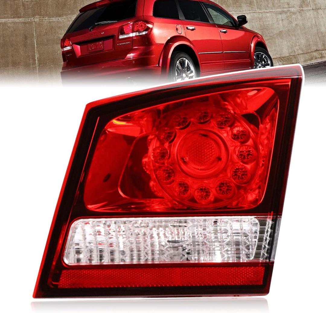 Right Passenger Side Tail Light Inner Compatible with Dodge Journey 2011-2020 LED Taillight Assembly Rear Lamp Replace 68078516AD 68078516AE