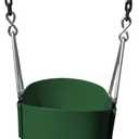 Gorilla Playsets 04-0008-G/G Full Bucket Toddler Swing, Bucket, Green 60" Plastic Coated Chains, 50 Lb Capacity