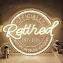 Retired Neon Sign 2026 Officially Retired Led Sign Dimmable Neon Lights Happy Retirement Decorations Funny Retirement Gifts for Men Women Dad Coworkers