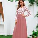 Women's Summer Floral Spaghetti Strap Long Maxi Dresses Low-Cut Bohemian Beach Sundress (Pink, XL)