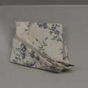 jinchan Linen Kitchen Valance for Windows 16 Inch Floral Double Layer Valance Living Room Laundry Room Darkening Rustic Cottagecore Farmhouse Flower Window Treatment 1 Panel Blue on Linen