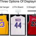 IHEIPYE Jersey Display Case Jersey Frame Large Shadow Box Lockable with UV Protection Acrylic and Hanger for Baseball Basketball Football Soccer Hockey 2XL Sport Jersey Shirt,Black