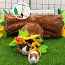 Guinea Pig Hideout - 3 Way Collapsible Small Animal Tunnel Tubes Toy for Rat Hamster Guinea Pig Hedgehog Chinchilla Lizard Baby Rabbit - Playing Sleeping Resting Guinea Pig Cage Accessories