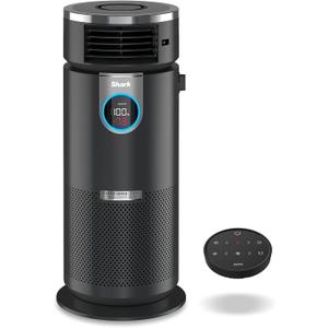 Shark HC451 3-in-1 Clean Sense Air Purifier, Heater & Fan, HEPA Filter, 500 Sq Ft, Oscillating, Small Room, Bedroom, Office, Captures 99.98% of Particles for Clean Air, Dust, Smoke & Allergens, Black