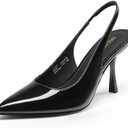 DREAM PAIRS Women's Heels Slingback Stiletto Pumps Shoes Pointed Closed Toe Kitten Heels Dress Bridal Elegant Wedding Sexy Party size 8.5