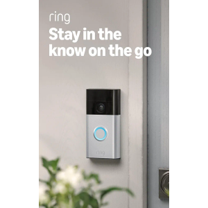 Ring Battery Doorbell (newest model), Home or business security with Head-to-Toe video, Live View with Two-Way Talk, and Motion Detection & Alerts, Satin Nickel