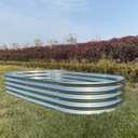 9' x 3' Metal Oval Raised Garden Bed Planter (2 PK)
