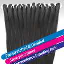 Janet Collection Nala Tress 3X EZ SPLIT Pre-Sectioned Pre-Stretched Braid Knotless Extremely light weight 36” Inch value pack (36”, COLOR #1B)