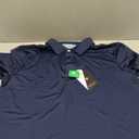 Men's Golf Shirts-Moisture Wicking Dry Fit Performance Recycled Polo Short Sleeve for Bussiness Casual Tennis (Medium, Navy Blue)