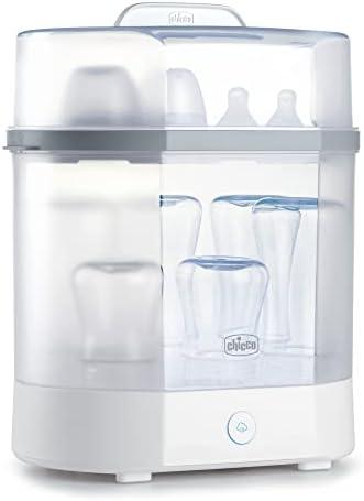Chicco 3-in-1 Modular Electric Steam Sterilizer for Baby Bottles, Feeding Accessories, and More | Eliminates 99.9% of Germs | 3 Configurations | Automatic Shut-Off and Quiet Operation