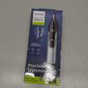 Norelco Philips Nose Trimmer 5000 for Nose, Ears, Eyebrows Trimming Kit, NT5600/62 (7.9 Inch (Pack of 1), Black, Silver)