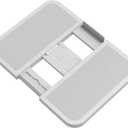 Couch Console Expandable Lap Tray with Armrest, Table for Laptop, Writing, Eating - Great for Car, Travel, Bed- Grey (11.4 x 11.4 x 0.8 inch, Gray)