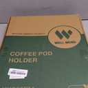 WELL WENG Larger Expandable Bamboo Coffee Pod Holder for Counter Drawer Display, 35 Pod Capacity, K-Cup Pods - Tea Bags Storage Organizer Holder (Bamboo)