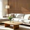 Art3d 4-Pack 47x23.6 Inch Acoustic Panels with Wood Slat Design - Soundproof Wall Panel for Office, Gaming Room & Studio, Ideal for Streamers, Home Workers & Recent Movers, Walnut