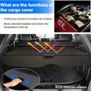 Powerty Compatible with Cargo Cover Jeep Grand Cherokee 2011-2019 2020 2021 Retractable Trunk Shielding Shade Cargo Luggage Cover No Gap (Not Fit 2021 Grand Cherokee L or 2022 Grand Cherokee)