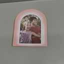 Isaac Jacobs 4x6 Vertical Pink Arc Resin Picture Frame with Gradient Design, Decorative Photo Frame, Tabletop & Wall Display, Hanging Display & Home Decor (4x6 Vertical, Pink)