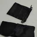 100% Mulberry Silk Sleep Mask Eye Mask for Women Man with Adjustable Band, for Side Sleeper Blackout Sleep Mask for Travel Rest and Office Large Size (Black)