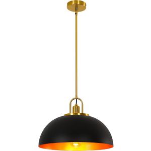 15.7-inch Pull-Down Large Modern Industrial Retro Dome Ceiling Pendant Light, Classic Country Farmhouse Style Suitable for Kitchen Island, Living Room, Bedroom, Coffee bar