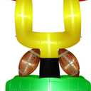 Bencailor 71 Inch Giant Football Party Decoration Jumbo Inflatable Football with Tee Set for Game Large Blow up Footballs for Sport Birthday Party Indoor Outdoor Lawn Yard Decor