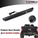 TQPONLY Tailgate Handle with Rear View Backup Camera,Compatible with 2017-2020 Ford F250 F350 F450 F550 Super Duty Pickup Rear Door Latch Handle (Textured Black)