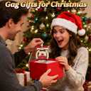 2 x 2Pcs 2025 Funny Christmas Ornament - Hilarious Santa Gag Gift with Bells, White Elephant Gifts for Adults, Secret Santa Gift Exchange, Funny Christmas Tree Decorations for Holiday