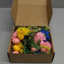 12 PCS Easter Floral Napkin Rings Eggs and Wildflowers Napkin Holders Spring Table Decor for Easter Brunch, Wedding, Party, Dinner Table Settings